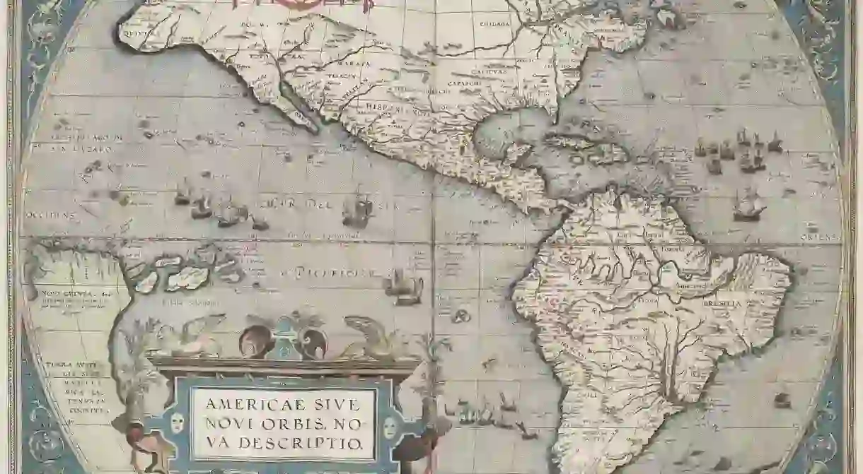 Old map of the New World