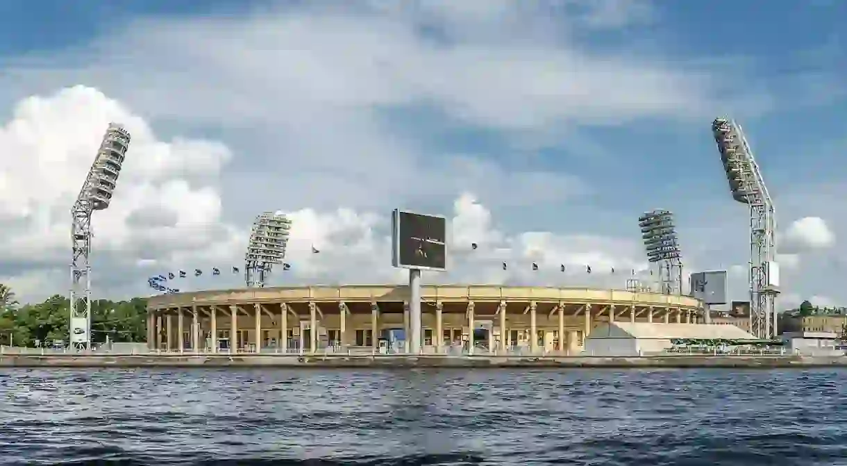 Saint Petersburg Stadium from the river