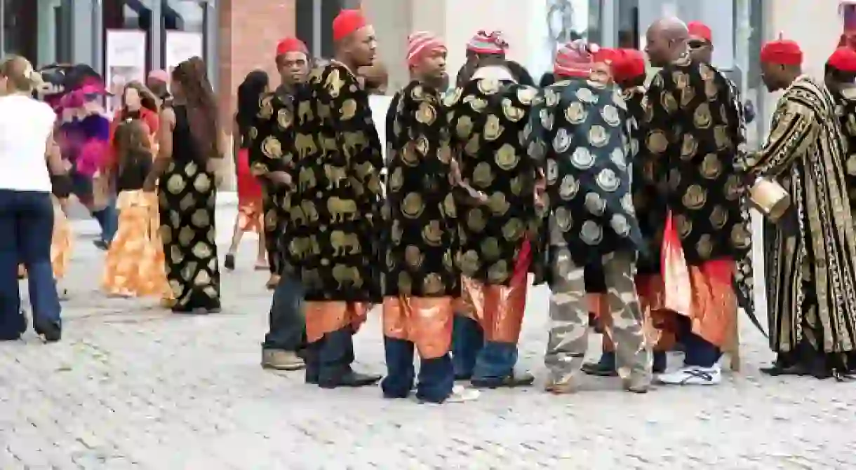 Igbo men in traditional attire