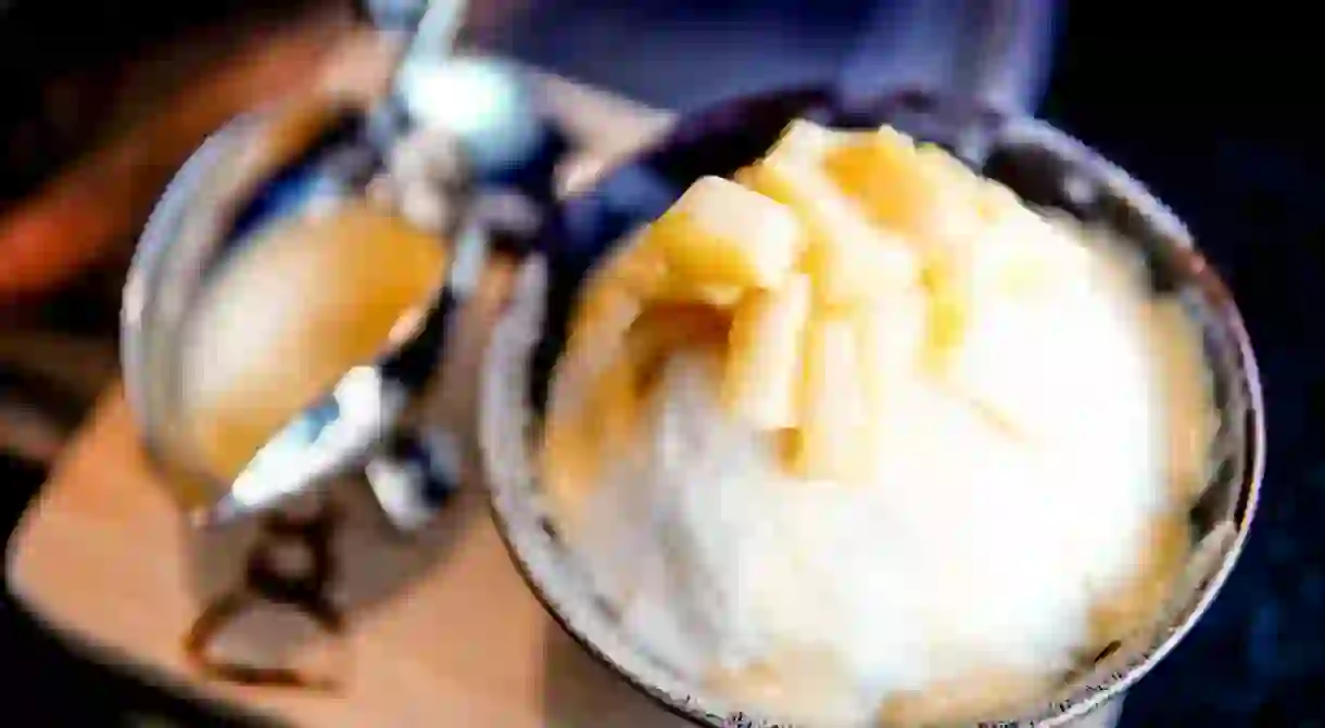 A modern twist on bingsu, Korean shaved ice