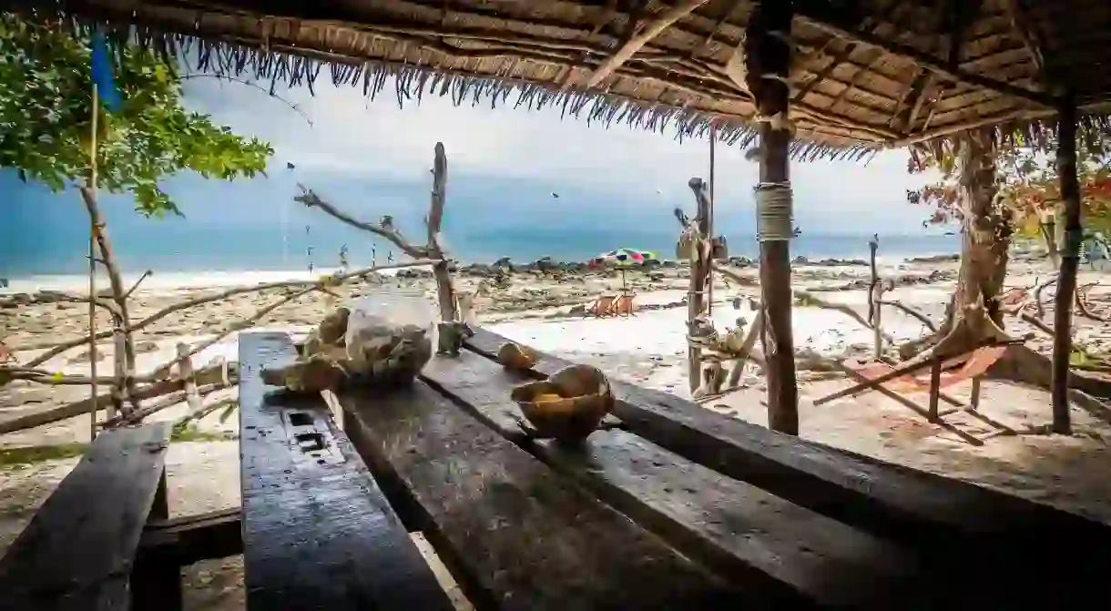 A laid-back beach bar in Thailand