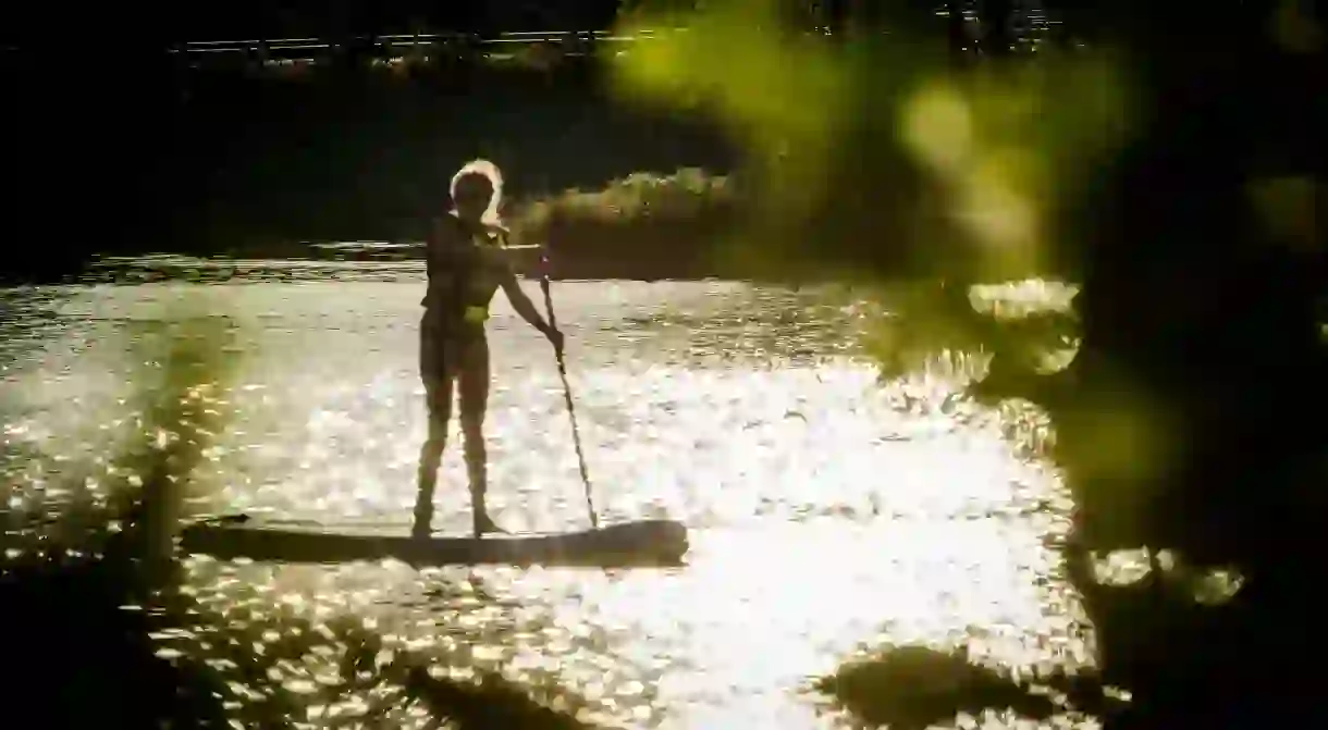 Surfboarding in Finnish Lakeland