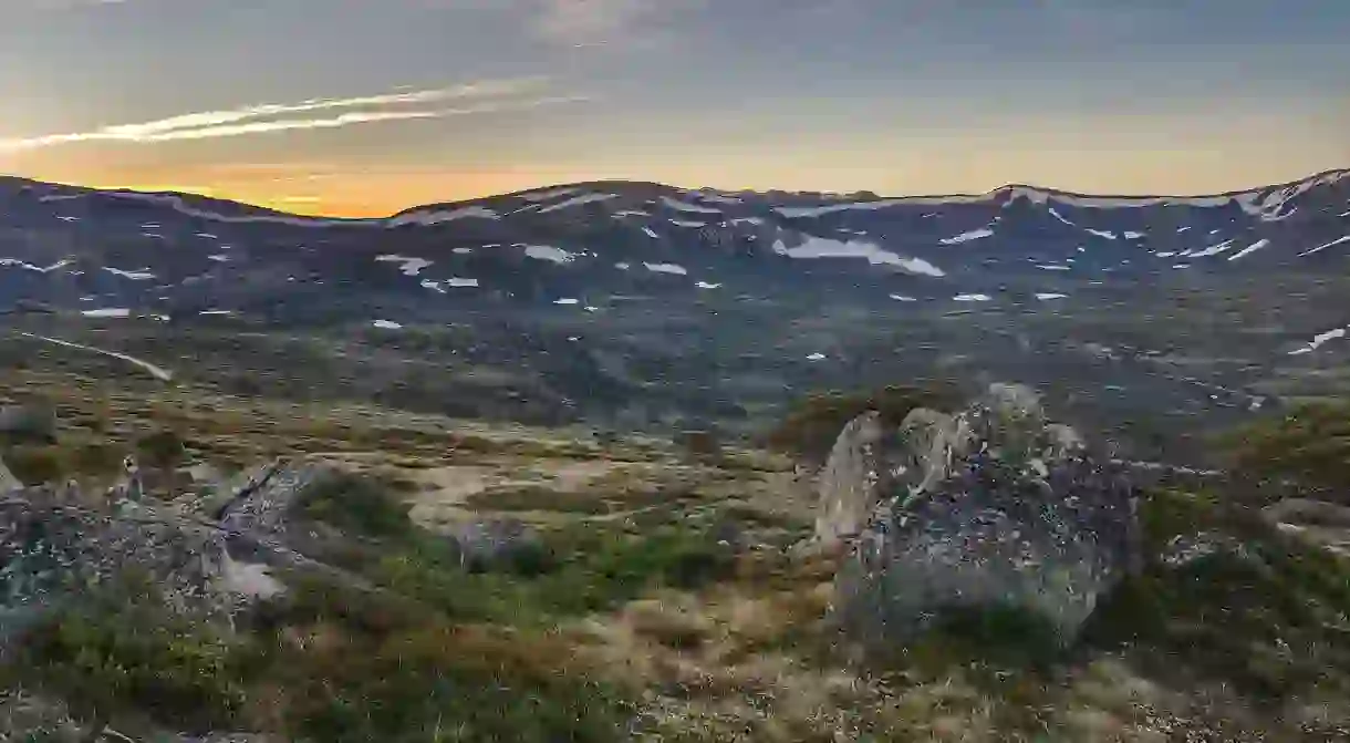 Sunset scenes from Charlotte Pass