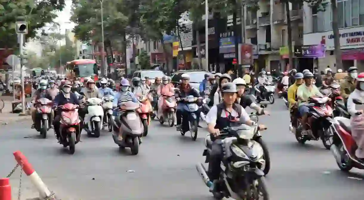 Motorbikes in Ho Chi Minh City, Vietnam