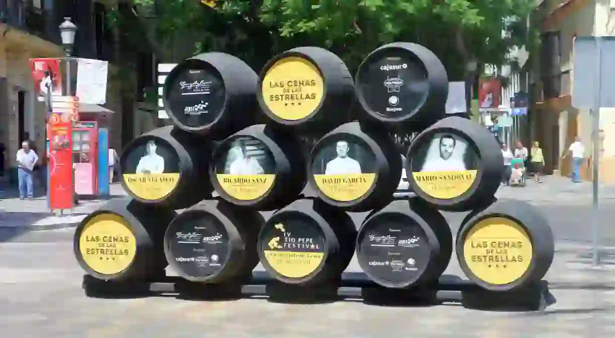 Sherry barrels in the centre of Jerez