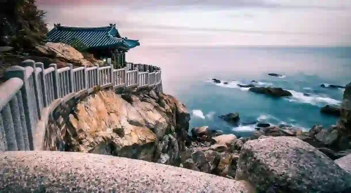 Hongryeonam Temple looks out over Koreas hotly contested East Sea