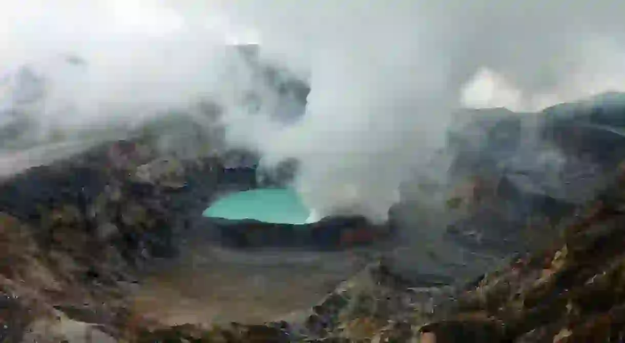 The Poás Volcano crater