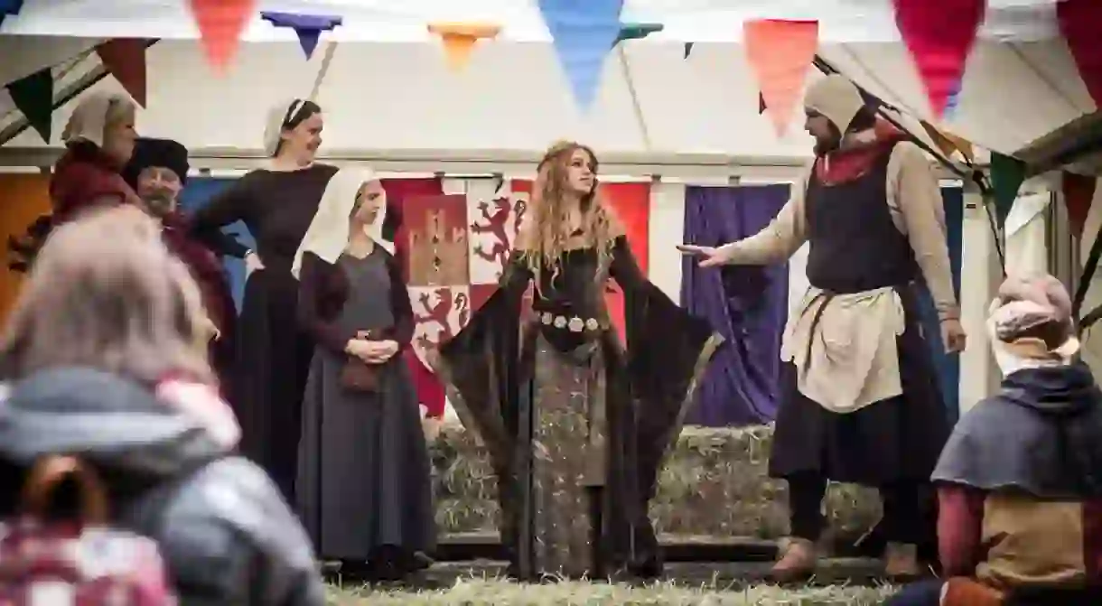 A performance during Oslos Medieval Festival