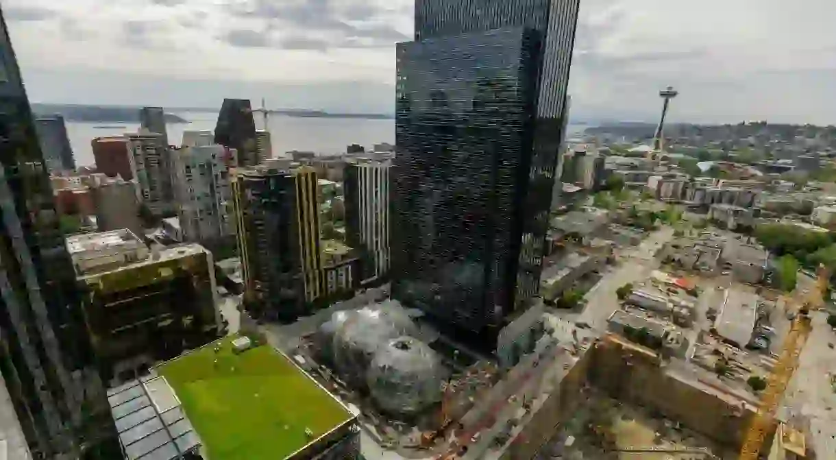 The existing Amazon headquarters in Seattle