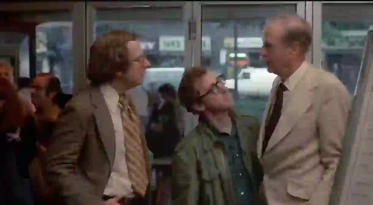 Russell Horton, Woody Allen, and Marshall McLuhan in Annie Hall