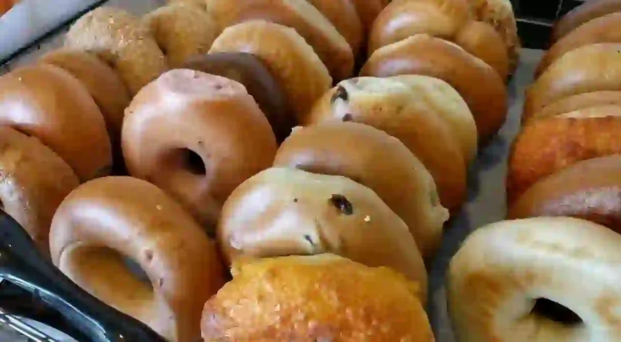 A variety of bagels