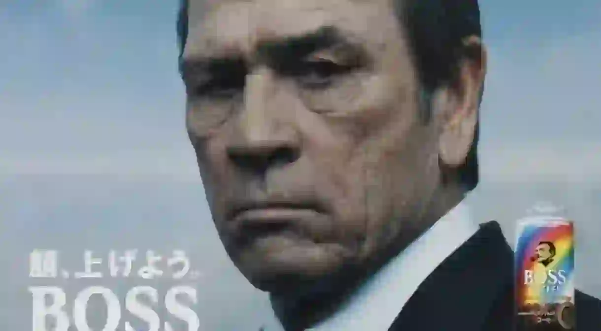 Tommy Lee Jones in a Japanese advert for Boss Coffee.