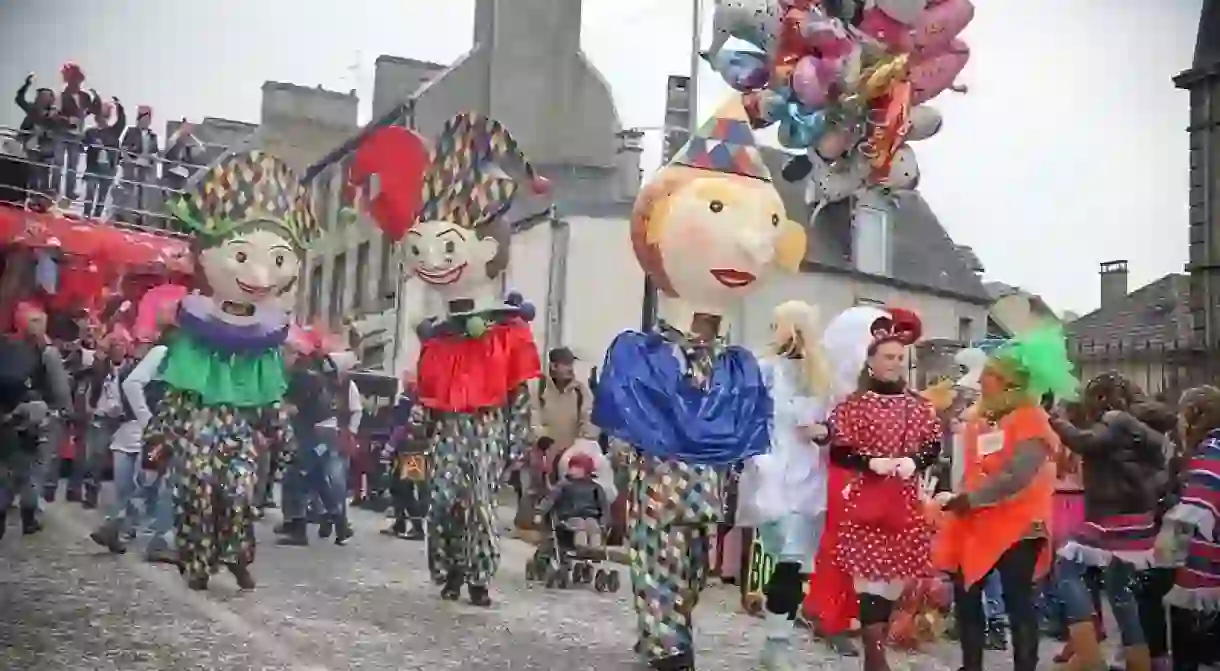 Fun on the streets of Granville during Carnaval de Granville