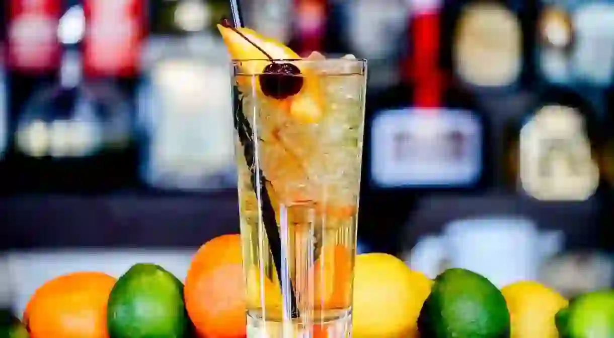 A fruity cocktail