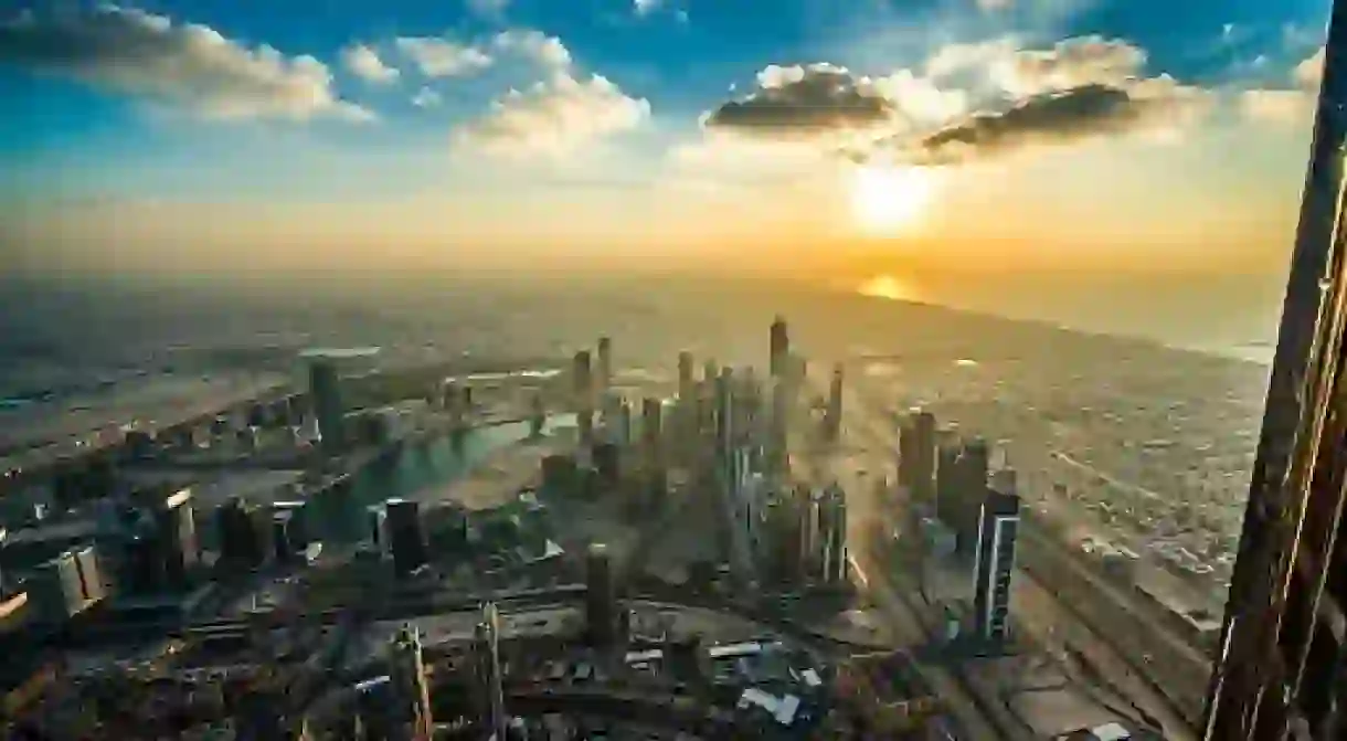 Dubai sunset from Burj Khalifa