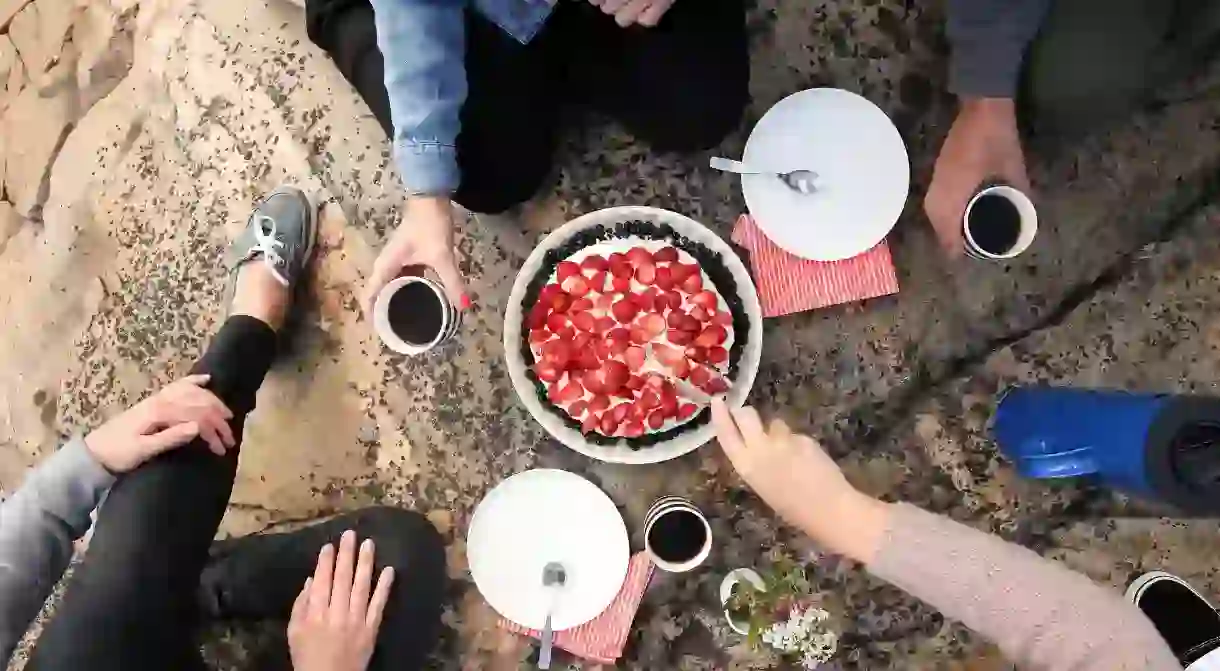 Strawberries are best enjoyed with friends.