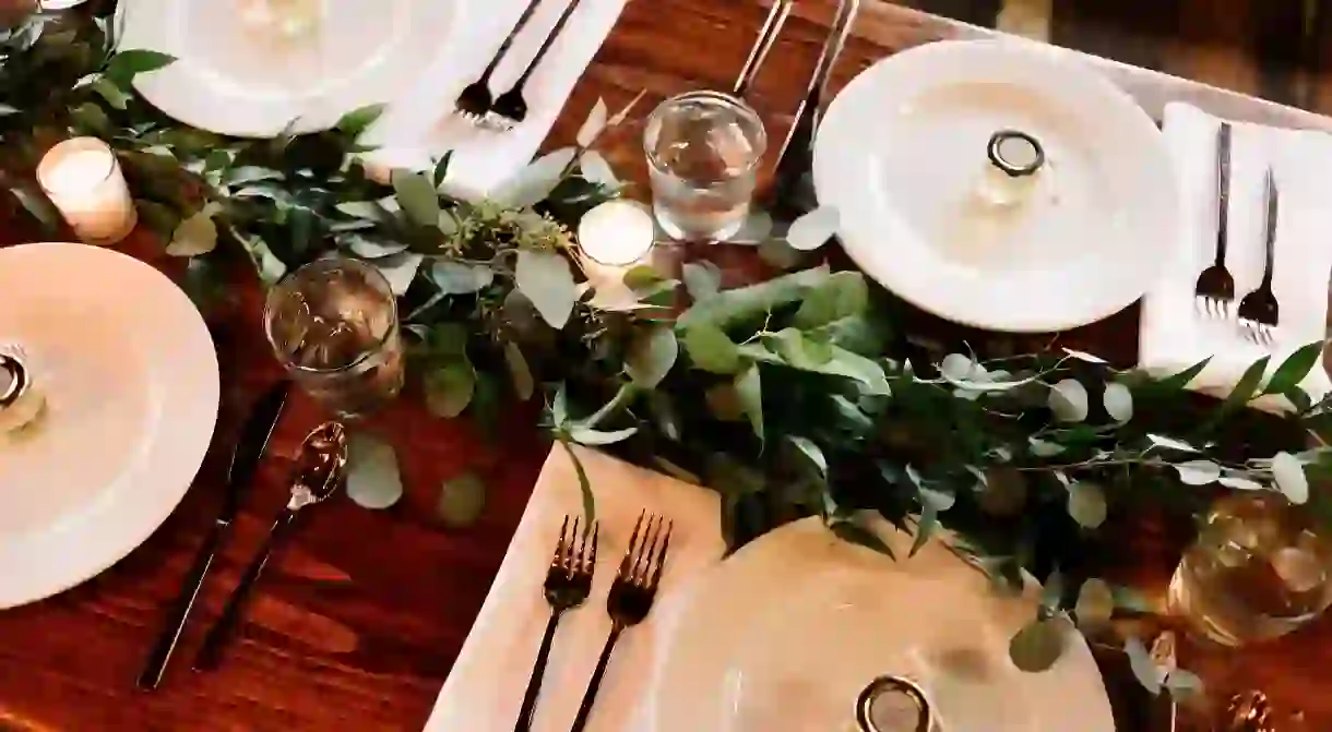 Supper club table setting