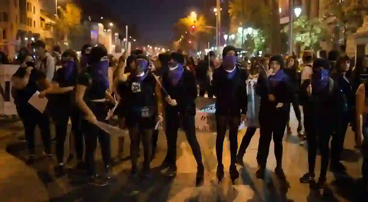 Women in Santiago march against harassment and abuse