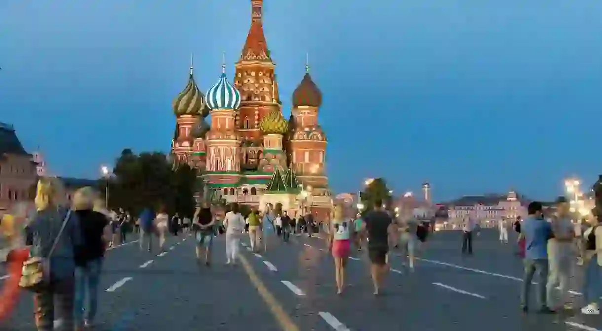 Moscovites in Red Square