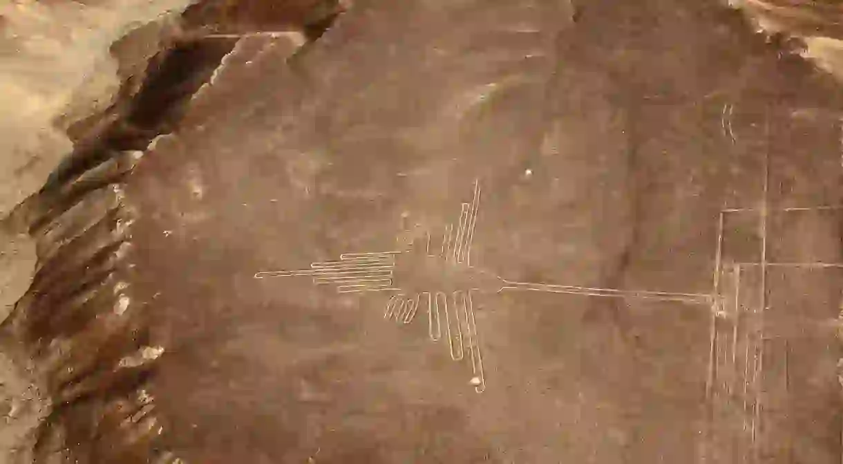 The Nazca Lines iconic hummingbird