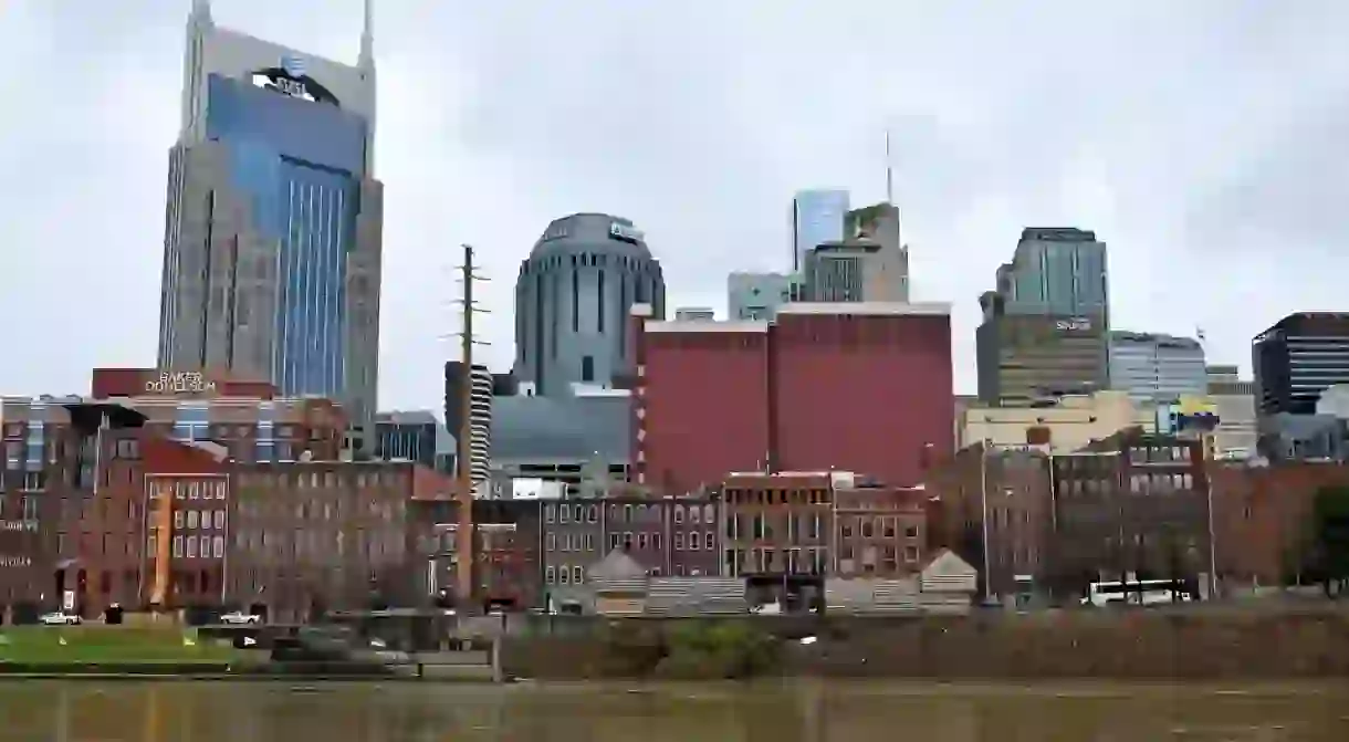 Downtown Nashville along the Cumberland River