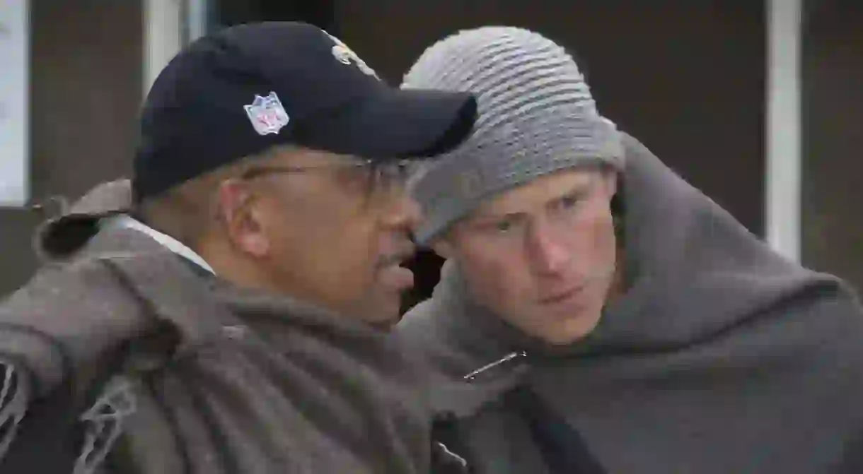 Prince Seeiso and Prince Harry in Lesotho in 2010