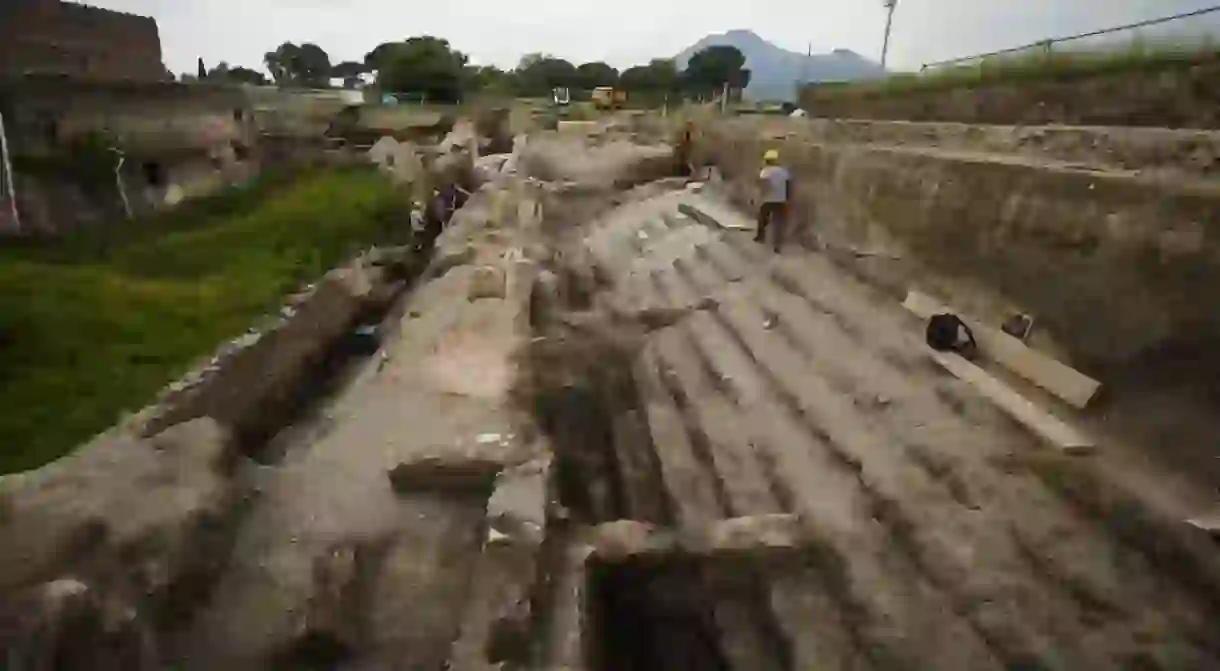 New excavation site at Pompeii, Italy