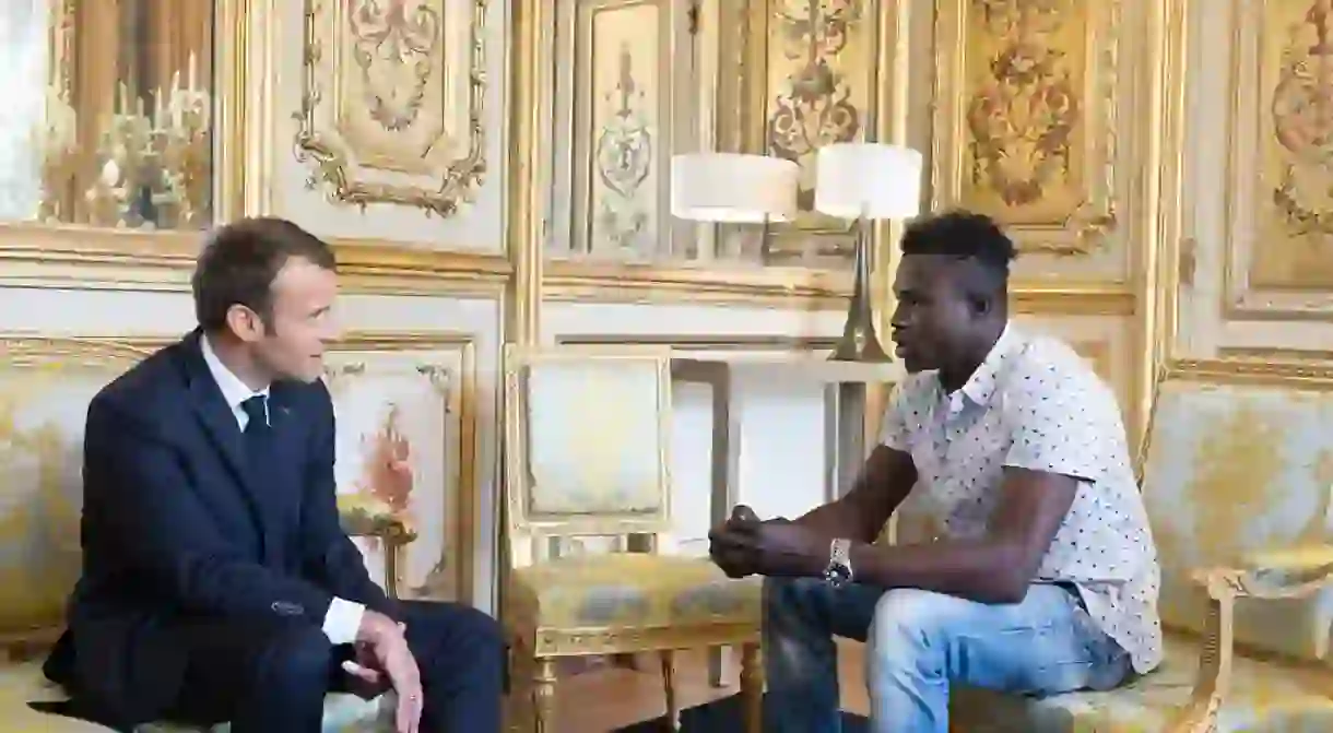 Mamoudou Gassama meets with the President