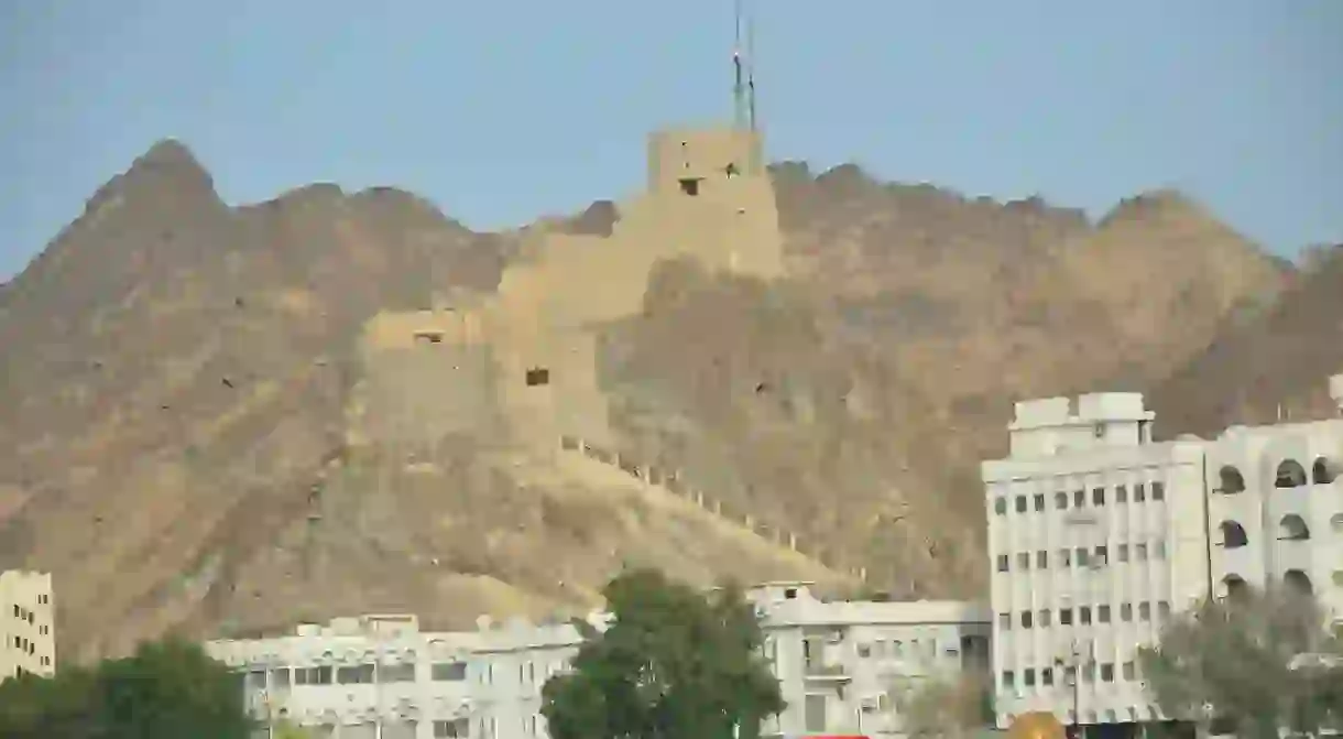 Muttrah Fort watches over the sleepy town below