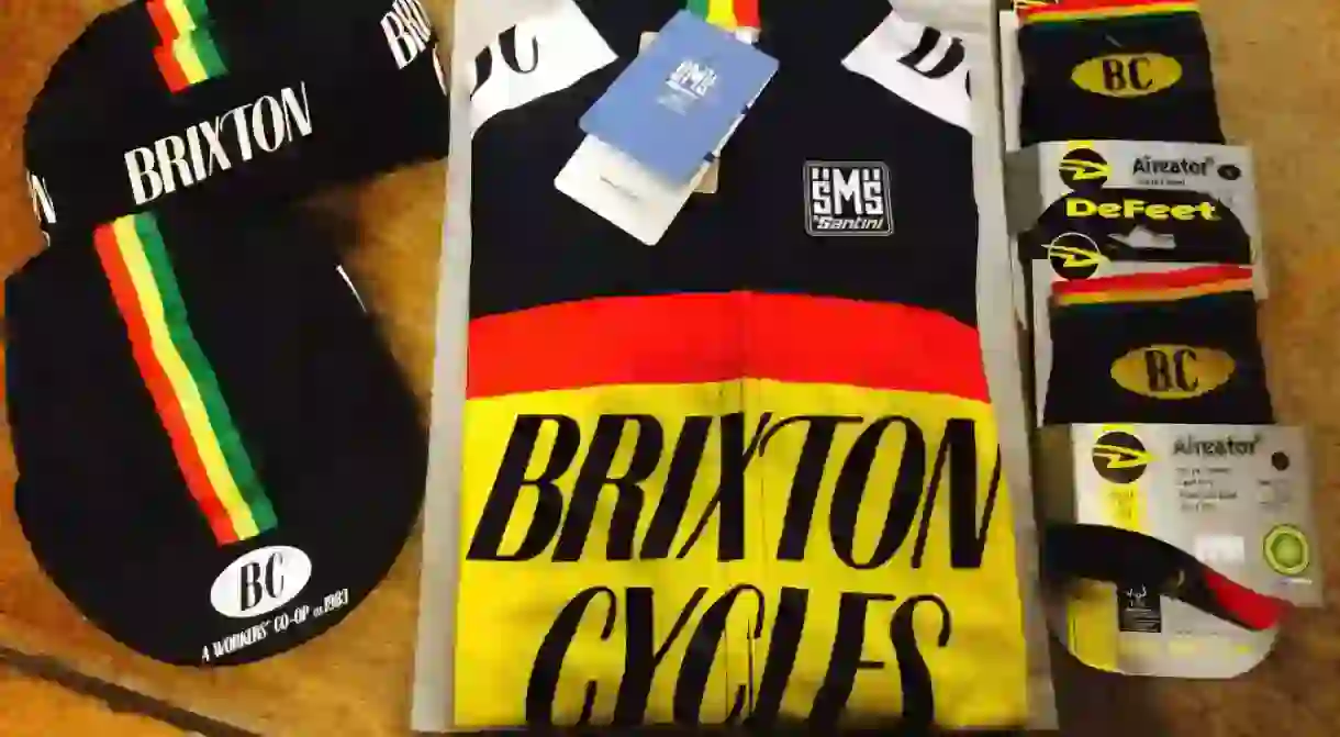 Brixton Cycles merchandise.