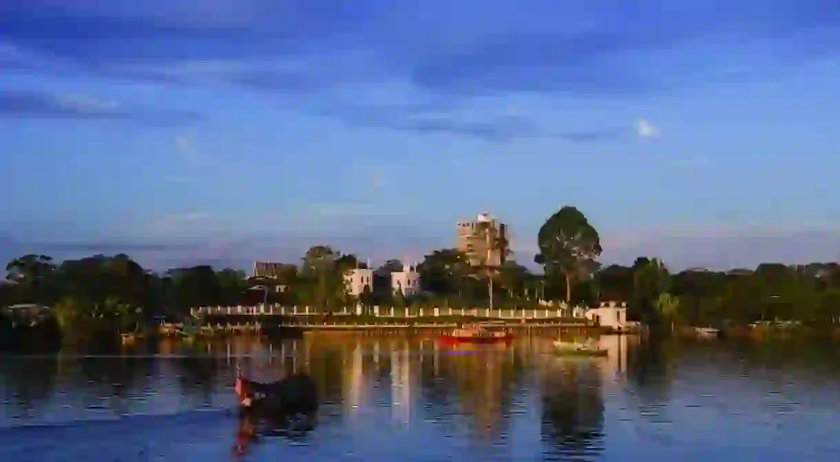 The Astana across the Sarawak River