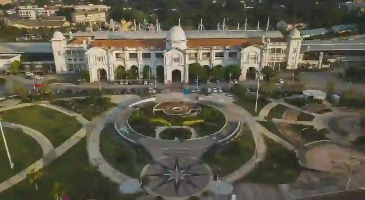 View of Ipoh Railway station and the square