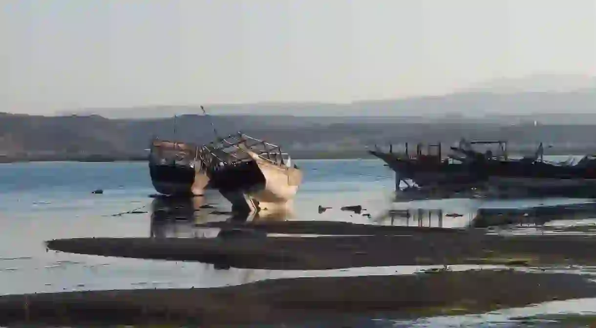 Wooden dhows