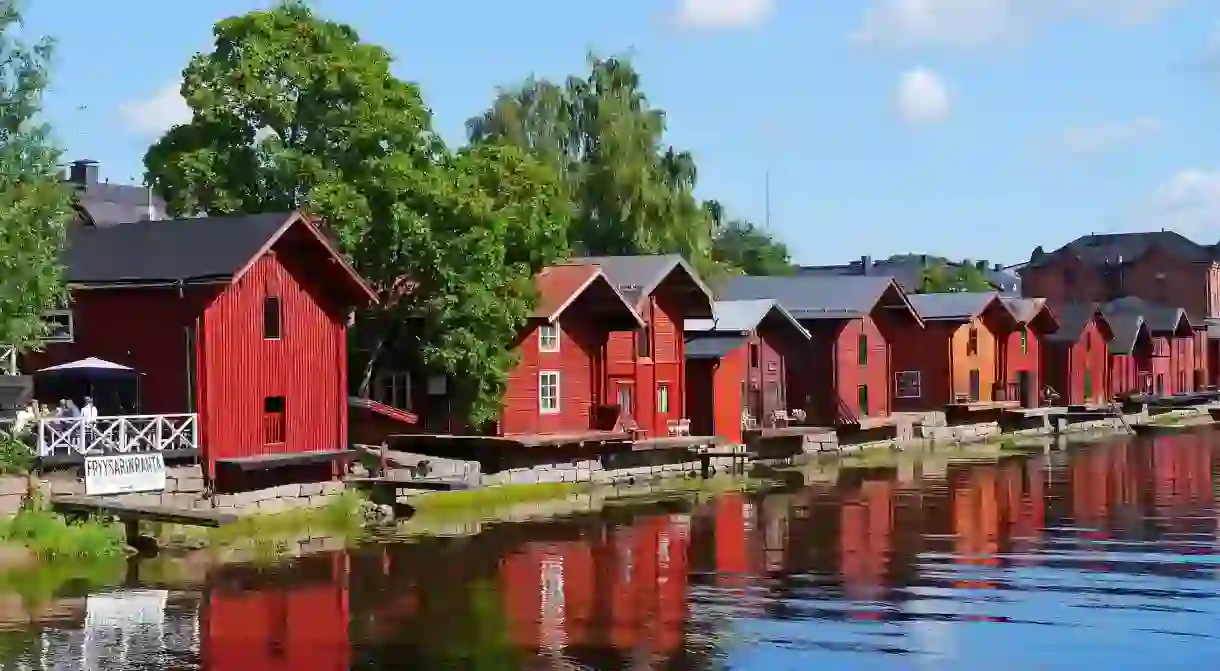 Wooden houses in Porvoo, Finland