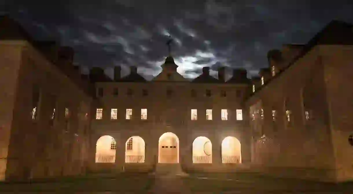 Some consider the Christopher Wren Building of the College of William and Mary to be haunted. It has a crypt underneath.