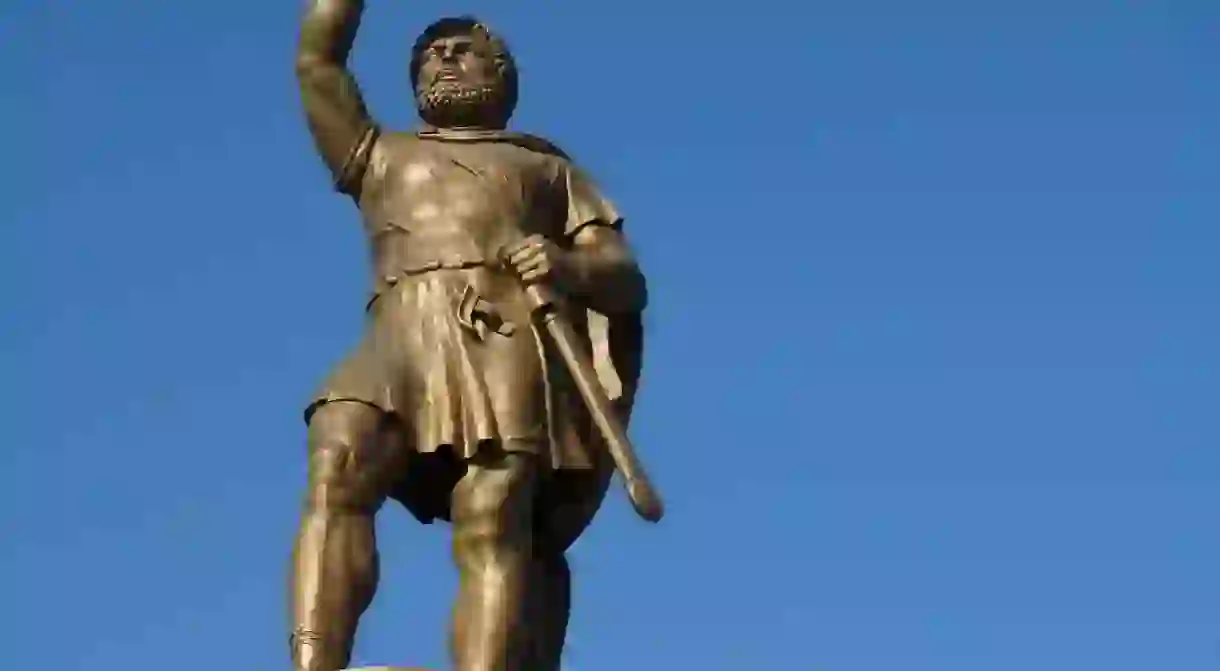 Statue of Alexander the Great in Skopje, Macedonia