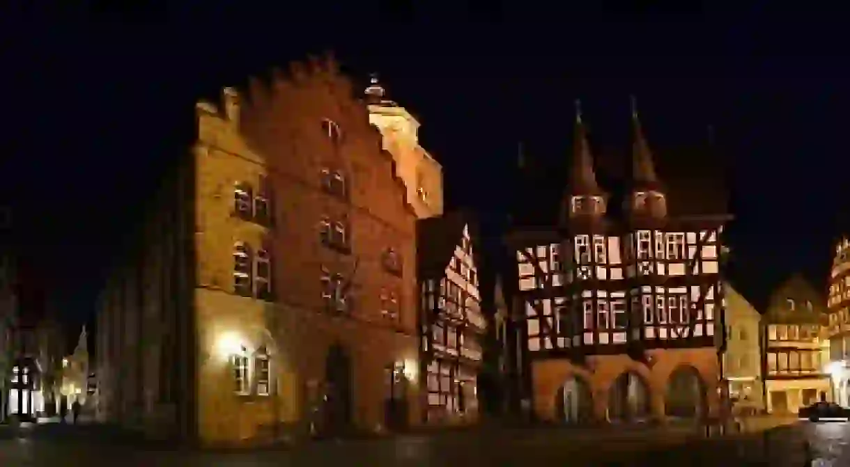 Alsfeld marketplace at night