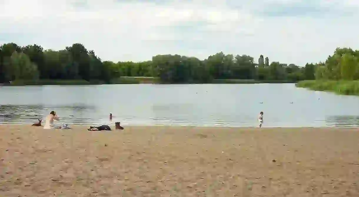 The banks of Habermannsee in Berlin