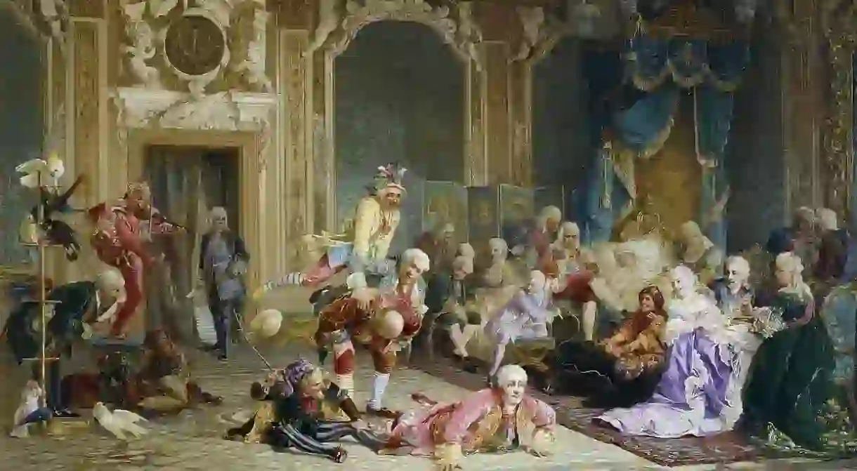 Jesters in Anna Ioannovnas bedroom by Jacobi