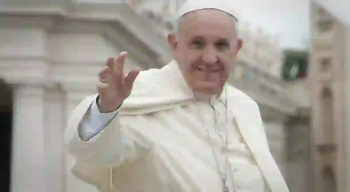 Pope Francis in ordinary dress