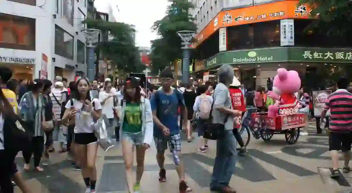 The busy streets of Ximen