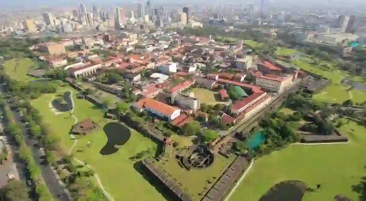 Aerial view of the Walled City of Intramuros