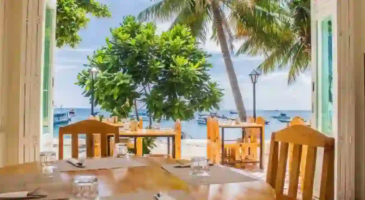 Fine dining, right on the beach