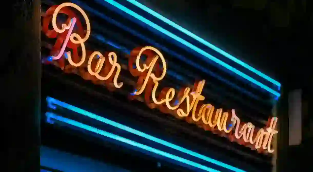 Bar restaurant sign