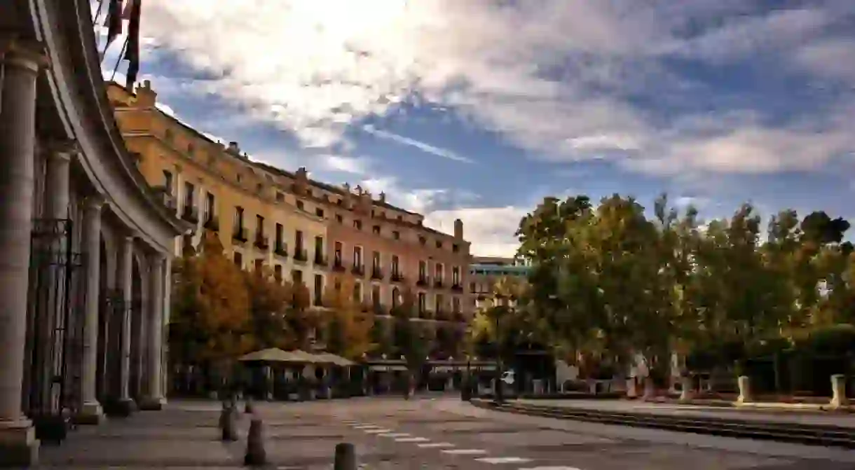 Plaza de Oriente with Café de Oriente in the background