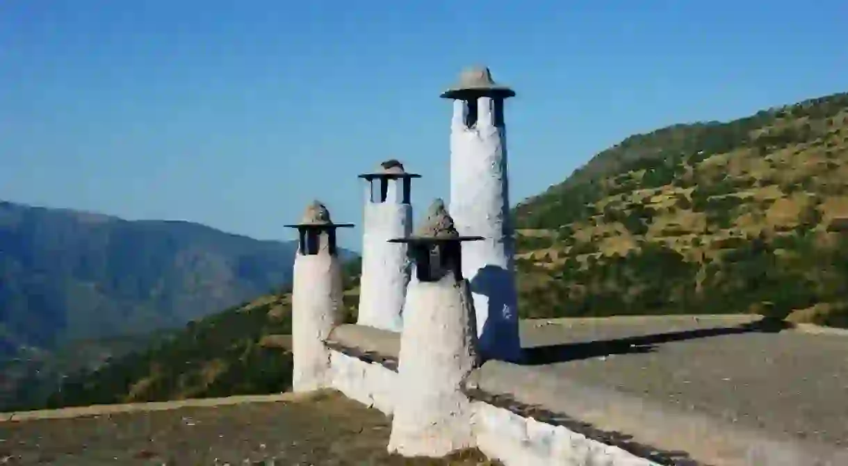 Traditional chimneys in the Alpujarra region of the Sierra Nevada