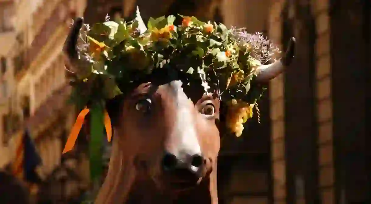 A traditional float in Barcelona