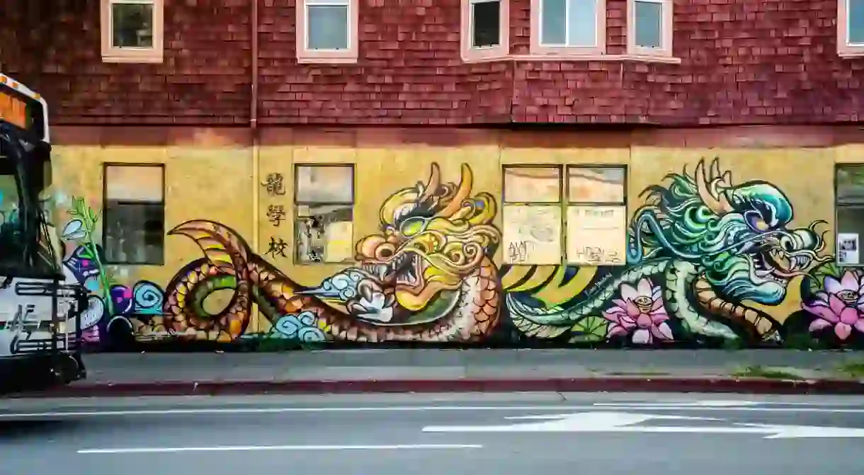 Luqman Lin is a graffiti artist and the founder of Dragon School in Oakland, California.