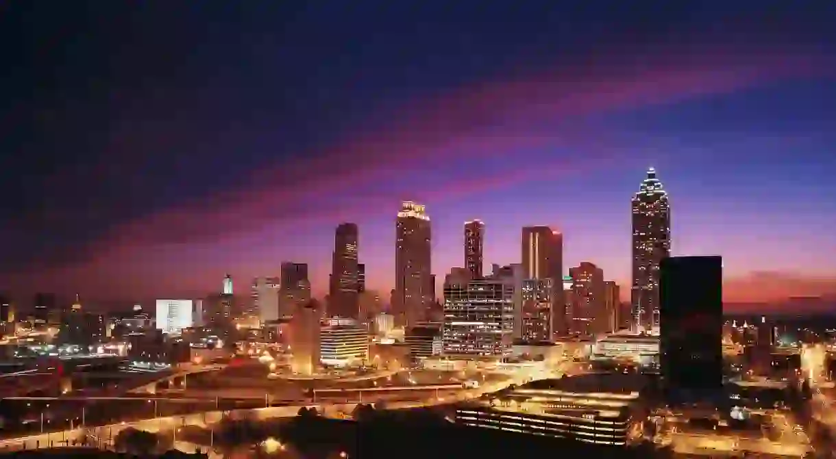 Atlanta skyline at night