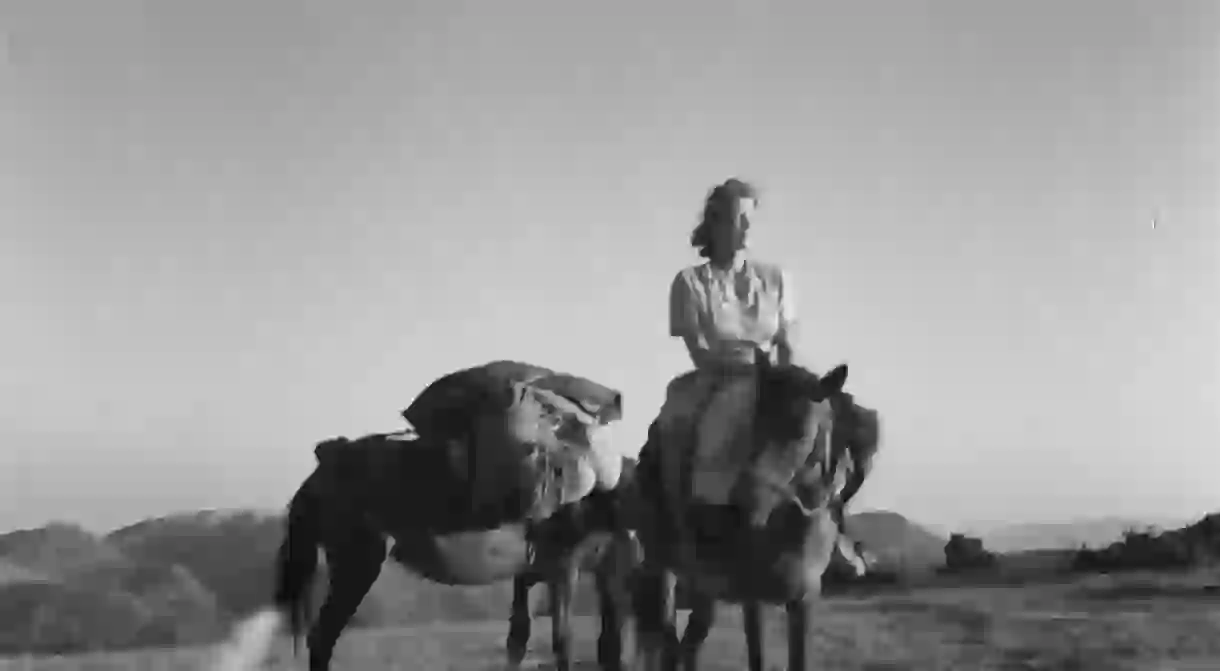 Joan Leigh Fermor on horseback